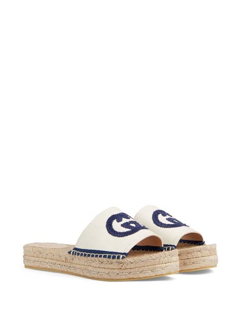 gucci interlocking g espadrille slides|gucci espadrilles farfetch.